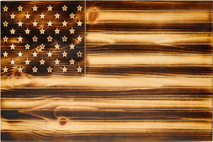 "Old Glory" Torched Rustic Flag